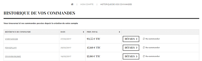 Les commandes sur Progarden